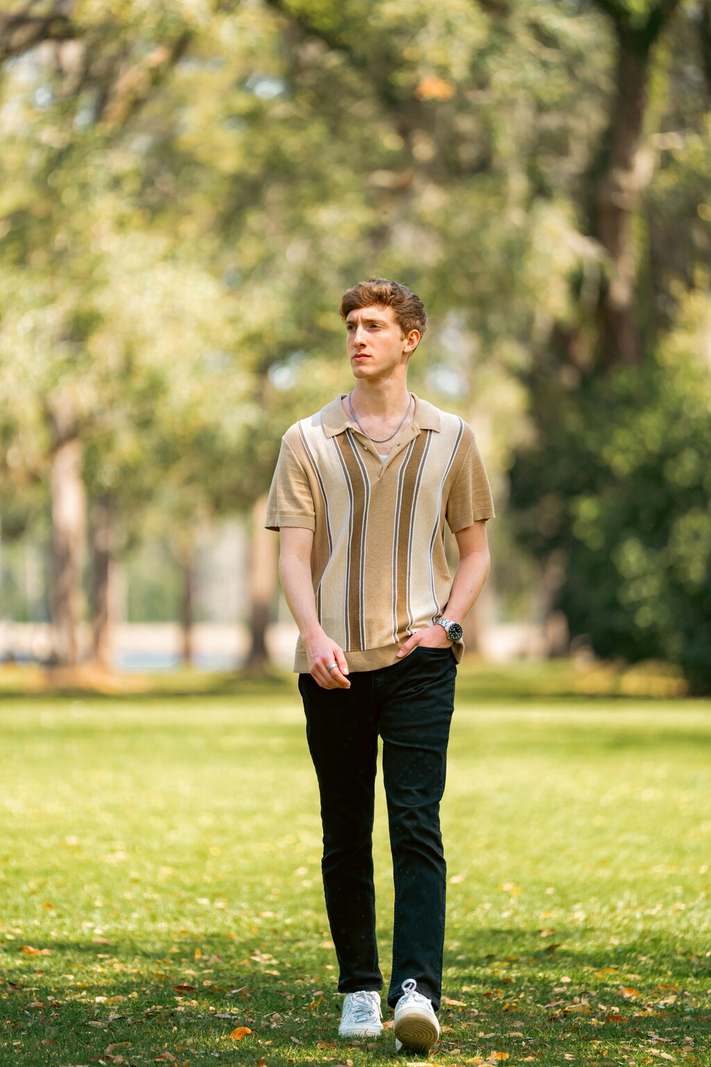 Yarn Dyed Flat Knit Polos